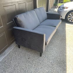 Brand new Grey Velvet Sofa, Retails For Over $600