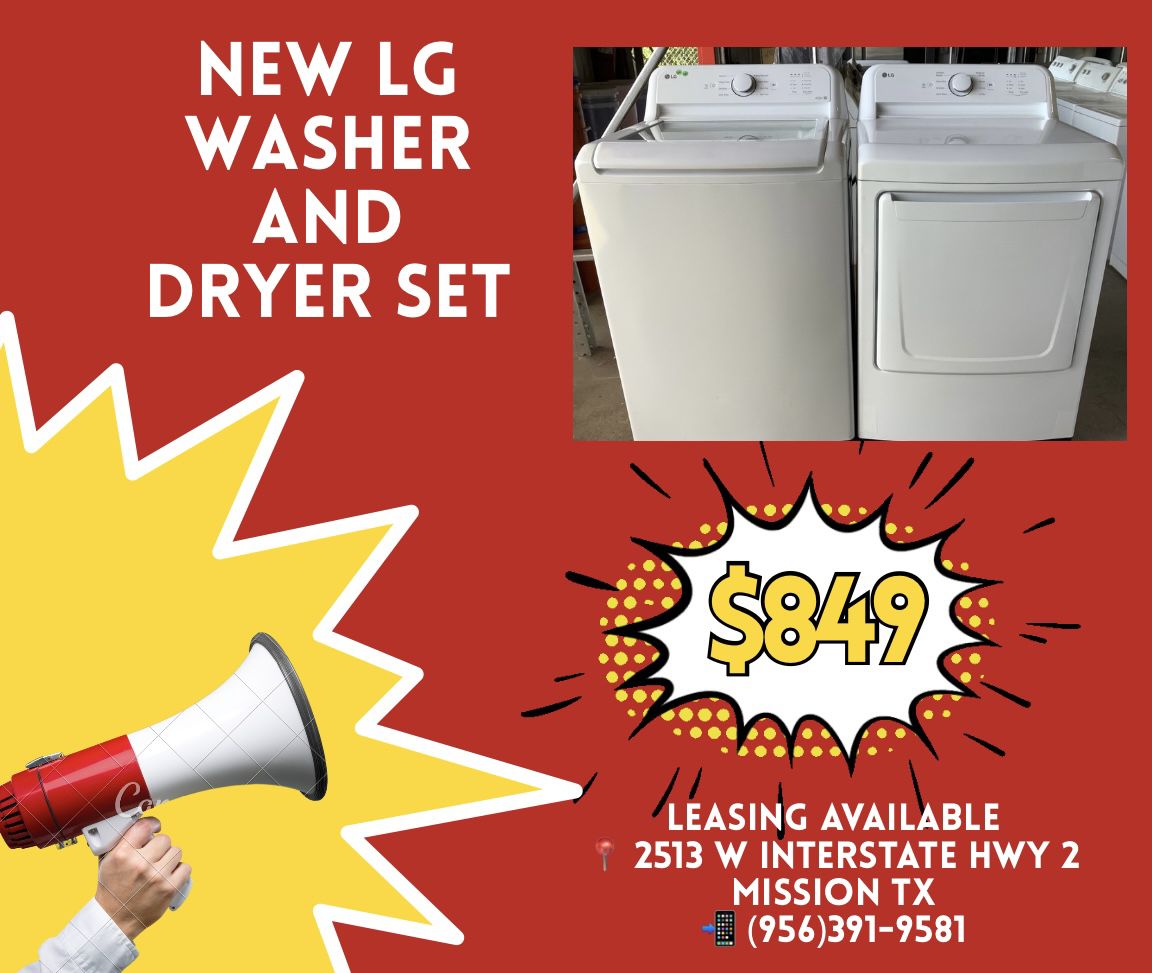 New Lg Washer and Dryer Set (scratch & dent)