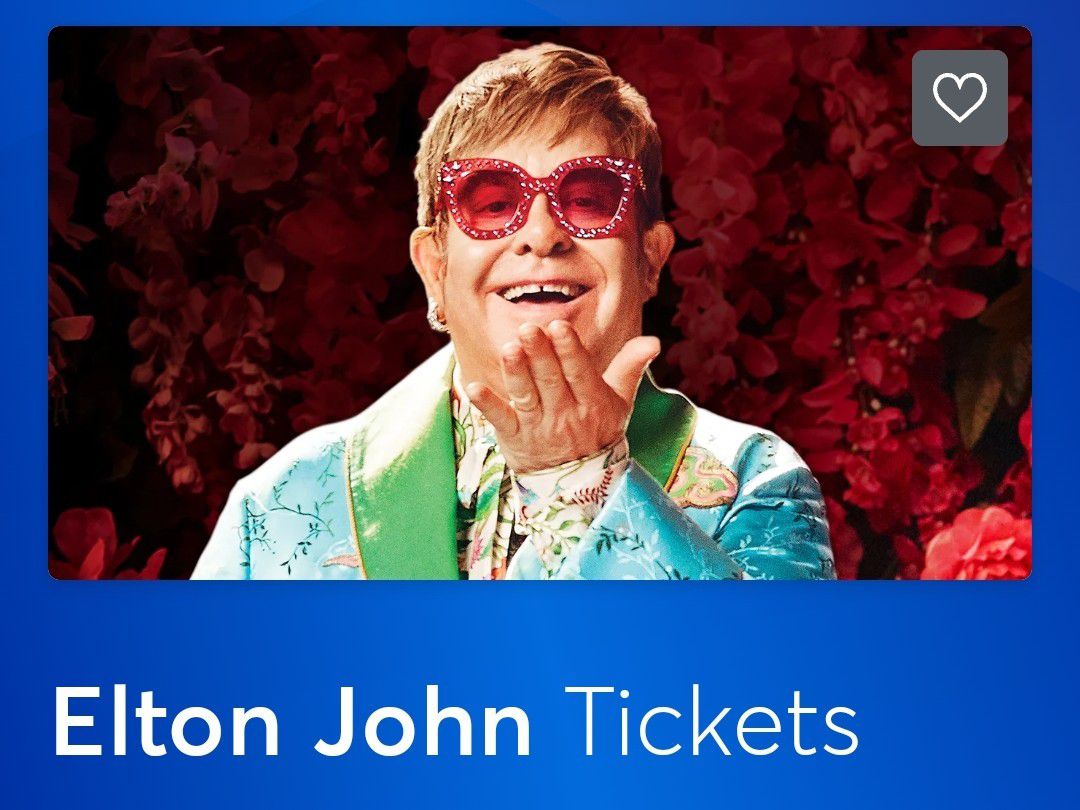 Elton John - Sun 10/16 - 1 Ticket