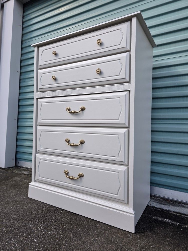 Tall 5 Drawer Dresser Freshly Refinished