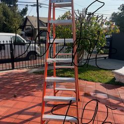 Excellent Condition, Double And Single Side, Fiberglass Ladders