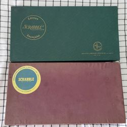 Vintage Selchow & Righter Scrabble English + French Edition Games 