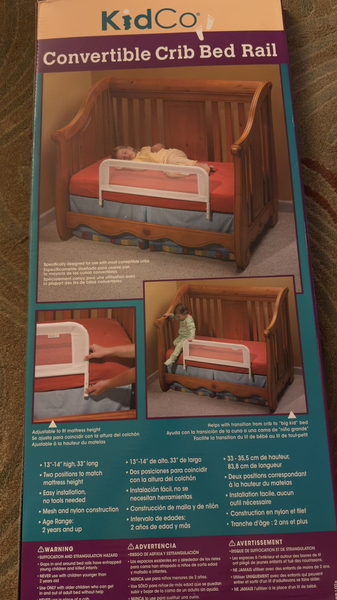 Convertible Crib Bed Rail