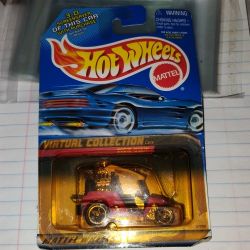 2000 Hot Wheels #117 Virtual Collection Cars TEE’D OFF Red Blue Interior w/5 Sp $5.00