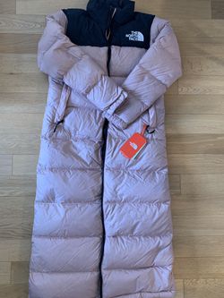 The North Face Women's Nuptse Duster Coat Jacket 700 Misty Rose Pink S for Sale in New York, NY - OfferUp