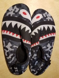 Shark baby slip-on pool shoes