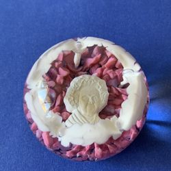 St. Clair Sulphide Cameo Paperweight 1972