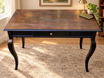 Refinished Writing Desk / Accent Table – Beautiful Wood-Grain Top