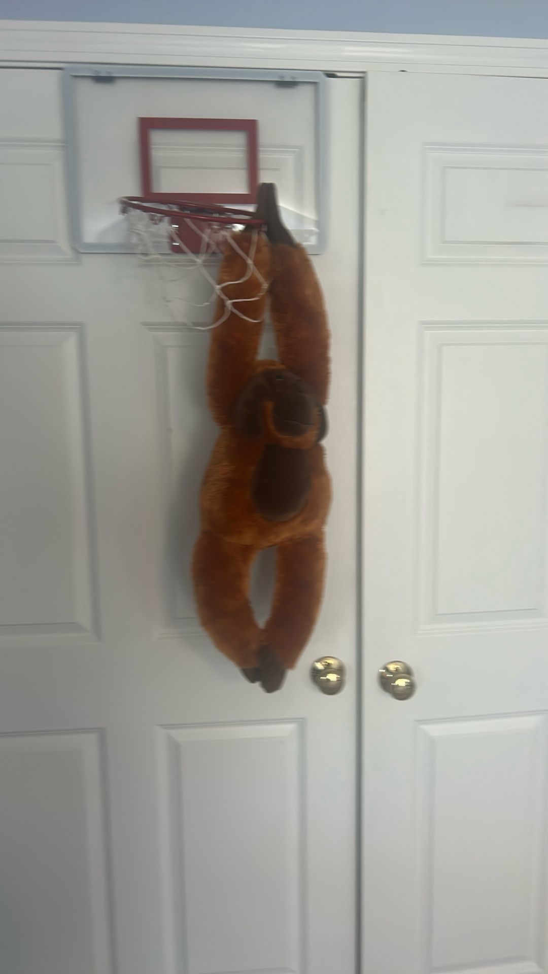 Stuffed animal orangotang velcro’s hands