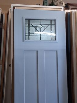 36" Exterior door Diamond glass