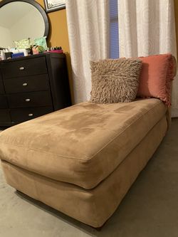 Bedroom suede chaise