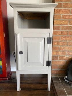 Tall side gray table