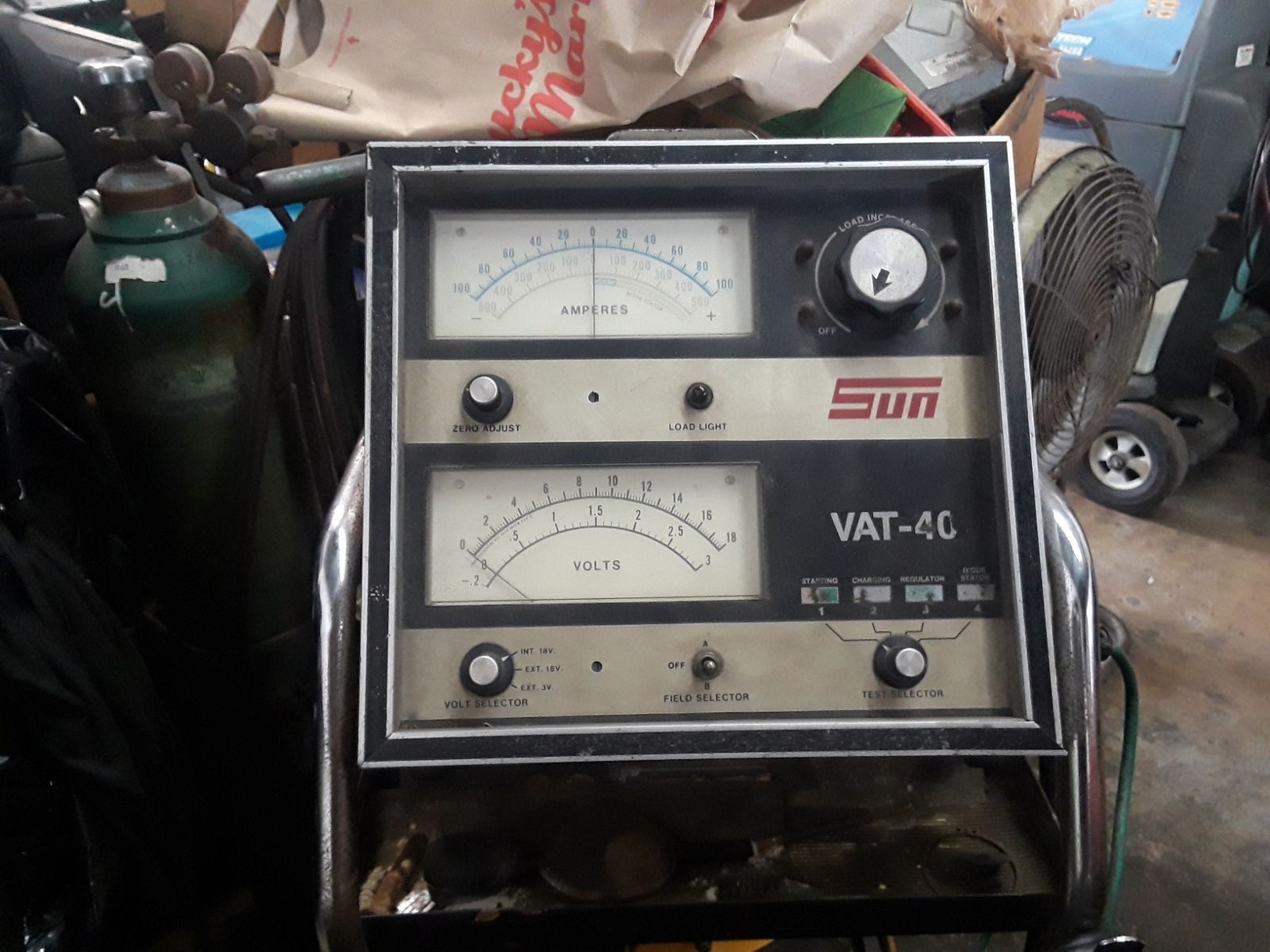Sun Vat-40 Alternator/battery tester on cart $120