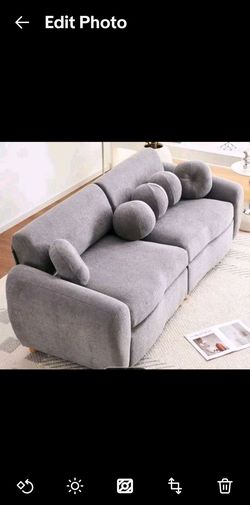 Teddy gray 3 person sofa still in box
