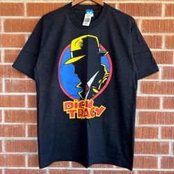 Vintage 90s Disney Dick Tracy Comic Crime Film Promo T-shirt XL New