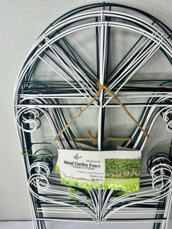 15 Metal Garden Fence Panels Border Edging White Black Green 14.5x26.4" New