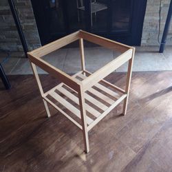 IKEA NESNA Bamboo Bedside Table (36x35 cm)