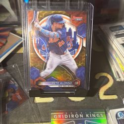 Pete Alonso #'d /50 True Gold 2023 Bowmans Best Refractor Mets #3