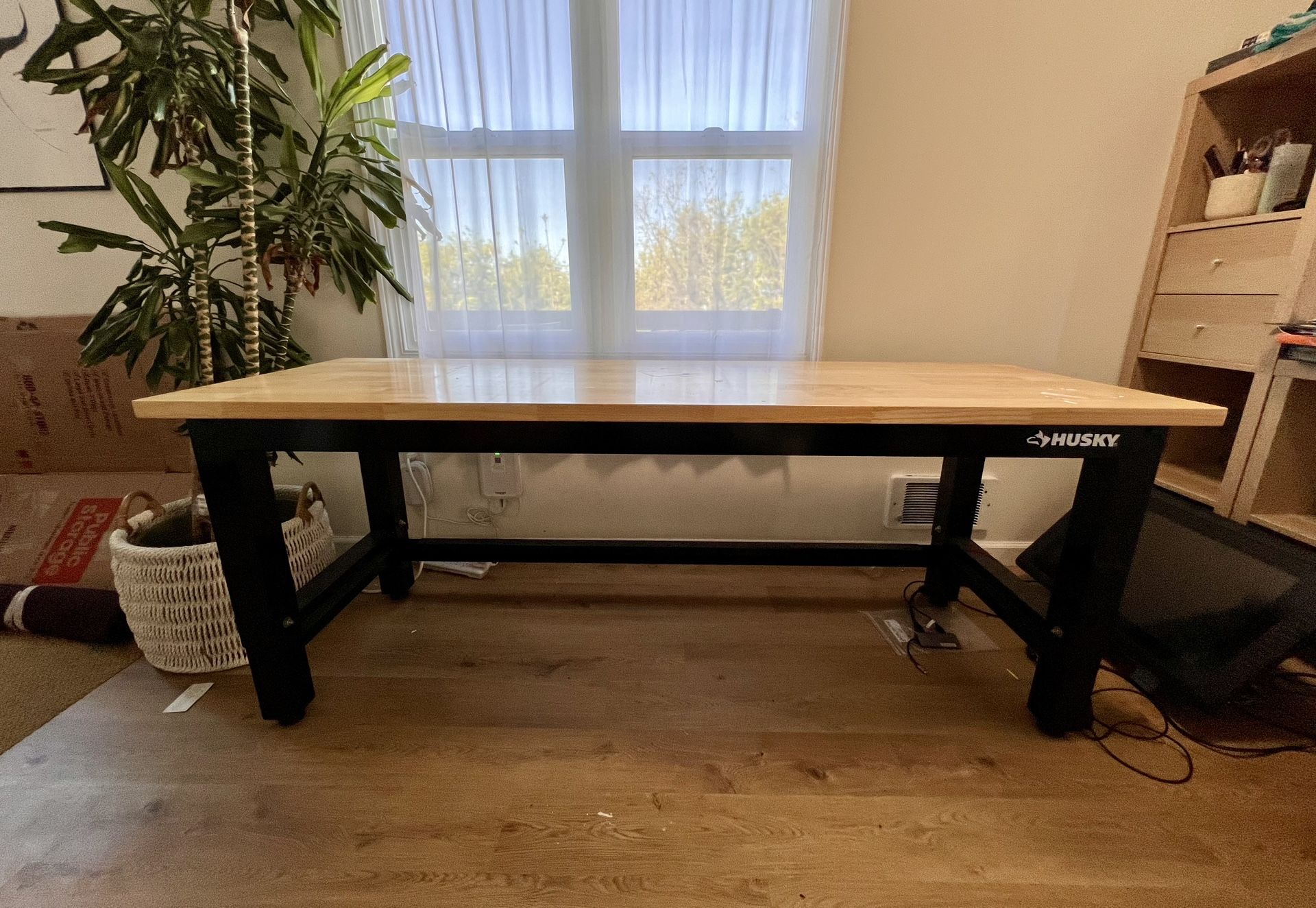 Husky 6ft Adjustable Work Bench, Lightly Used