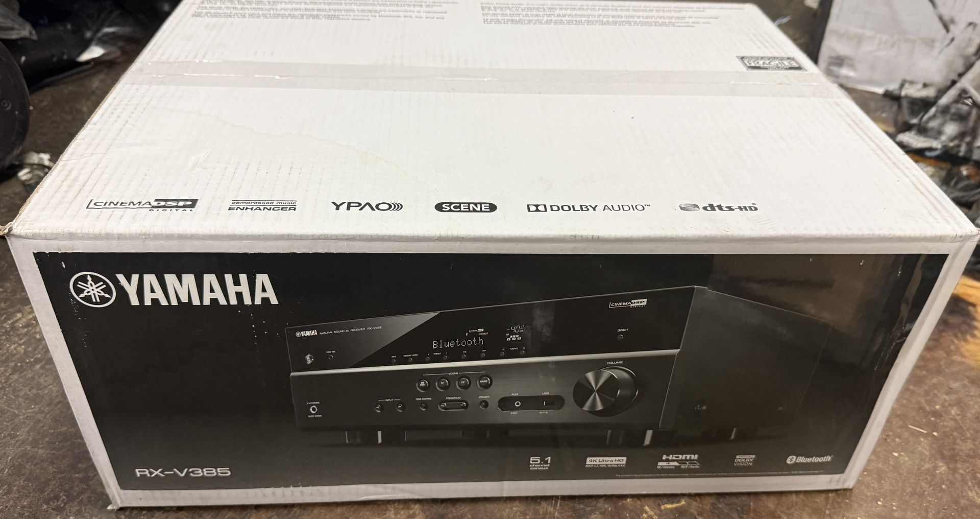 Brand New Sealed Yamaha RX-V385 5.1 AV Receiver with Bluetooth