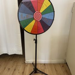 Color Prize Wheel of Fortune Spinning Game Tradeshow Support Rotary Table