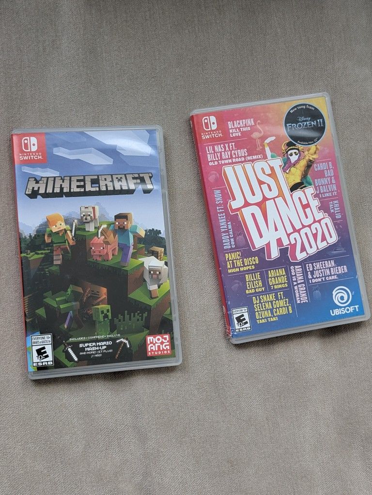 Nintendo Switch Minecraft and Just Dance 2020