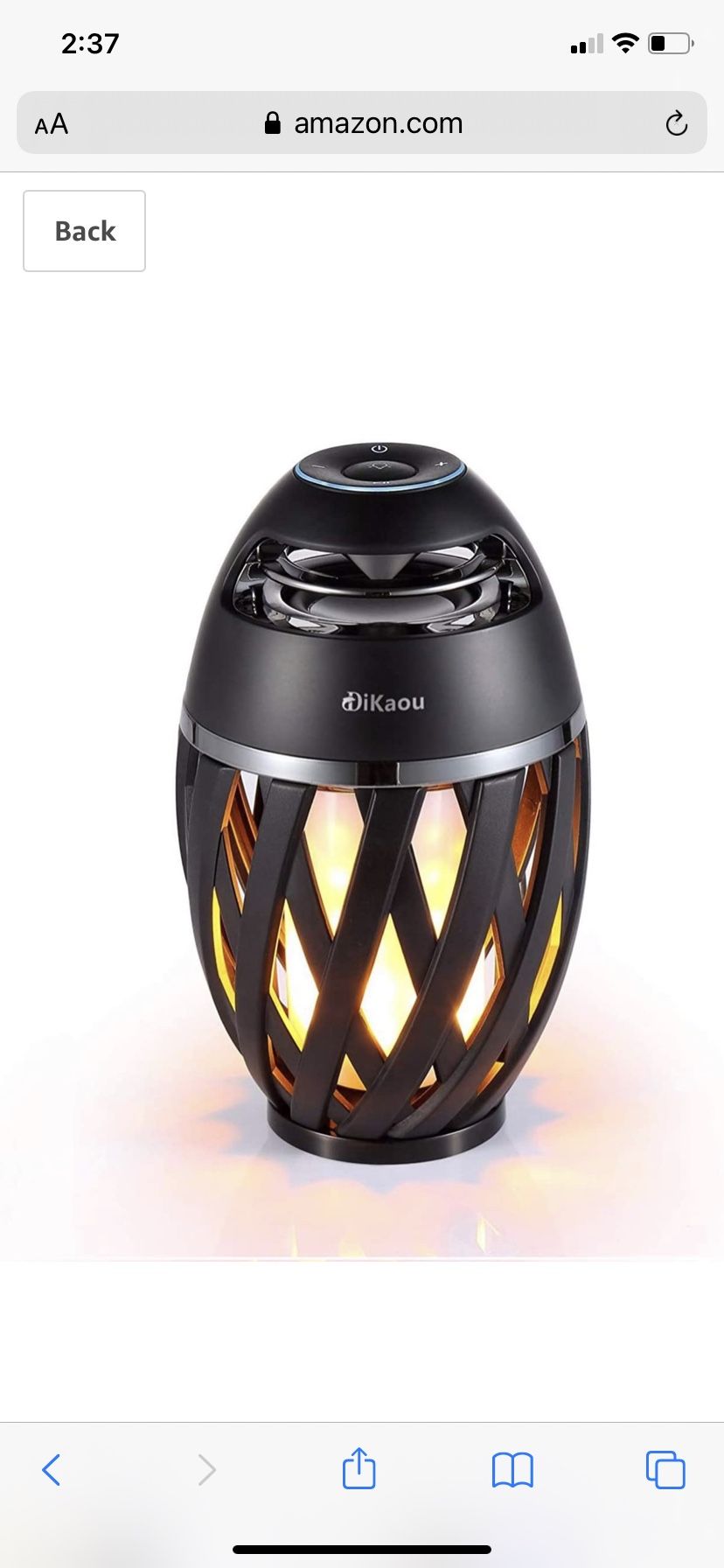 LED Flame Table Lamp