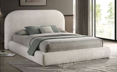 Brand New Ivory Queen Platform Bed Frame