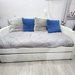 Twin Daybed with Trundle - Gray 