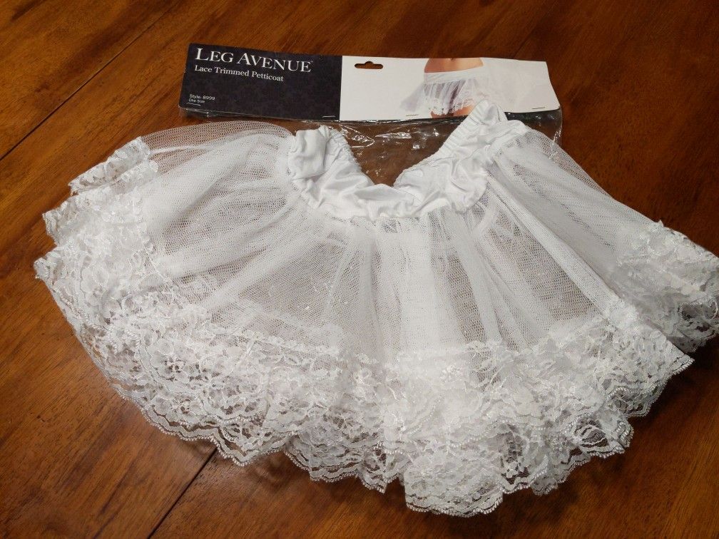 Lace Trimmed Petticoat- - Halloween accessory