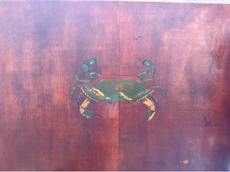 Folding wood crab table top