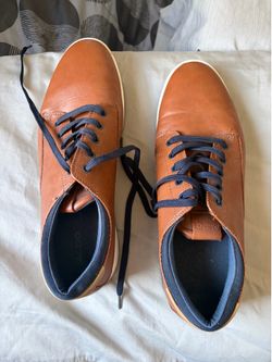 Men's brown leather Aldo shoes with black laces. Like new.  Cash only