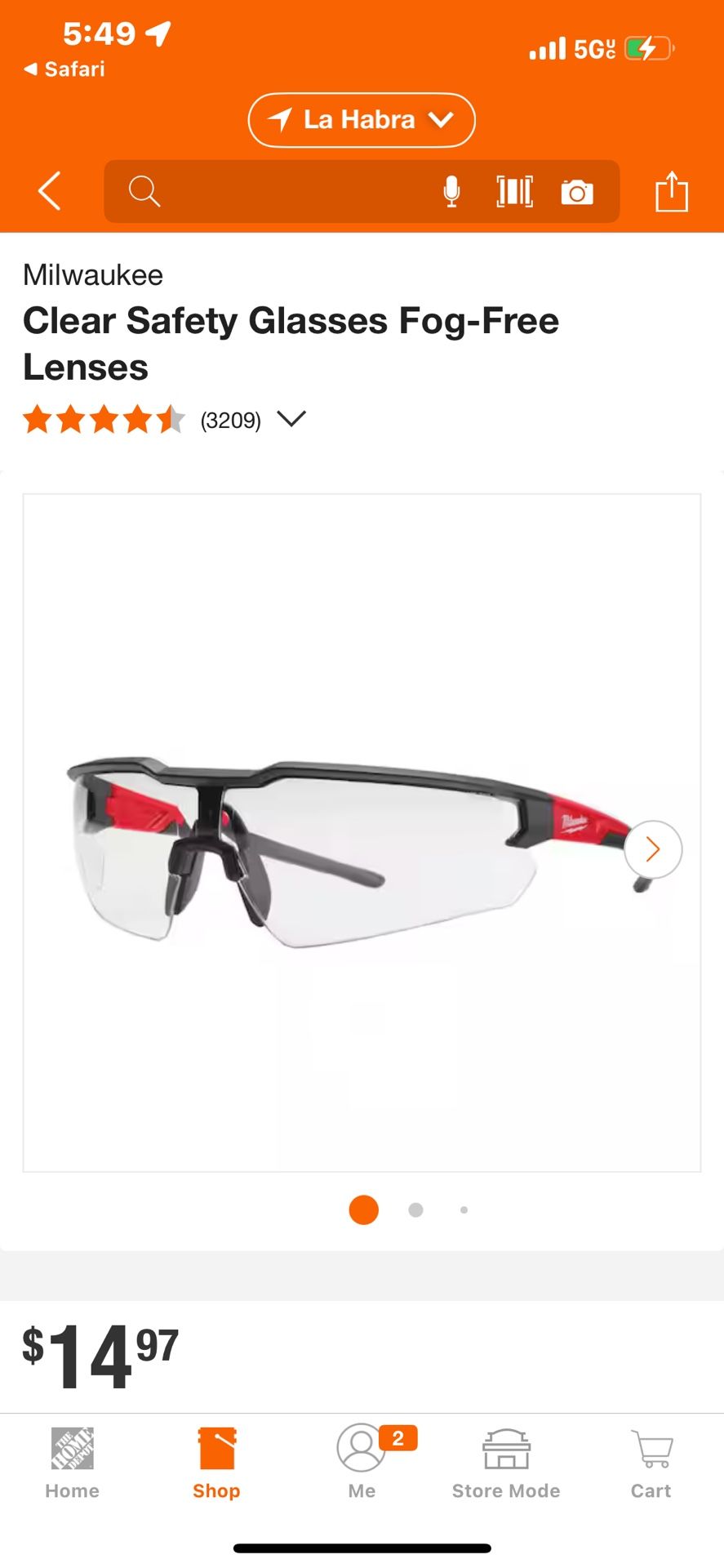 Milwaukee Safety Glasses 🥽 (6) Pairs