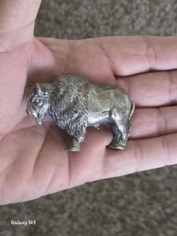 Pewter Bison Figure