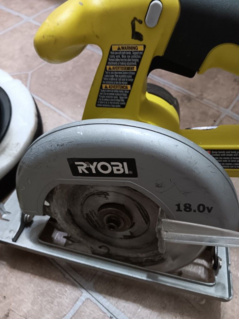 Ryobi Tool Drill Saw And polish Tool Include One batery But Not Charger All In Working Condition
