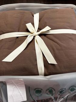 BDEAR Duvet Cover Set Oversized Queen Light Brown