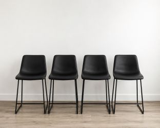 Set of 4 Modern Black Dining Chairs – Excellent Condition