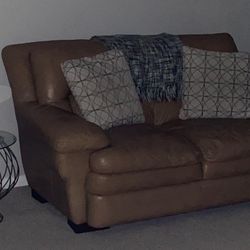 Genuine Super Soft Leather Couch And Loveseat For Sale 