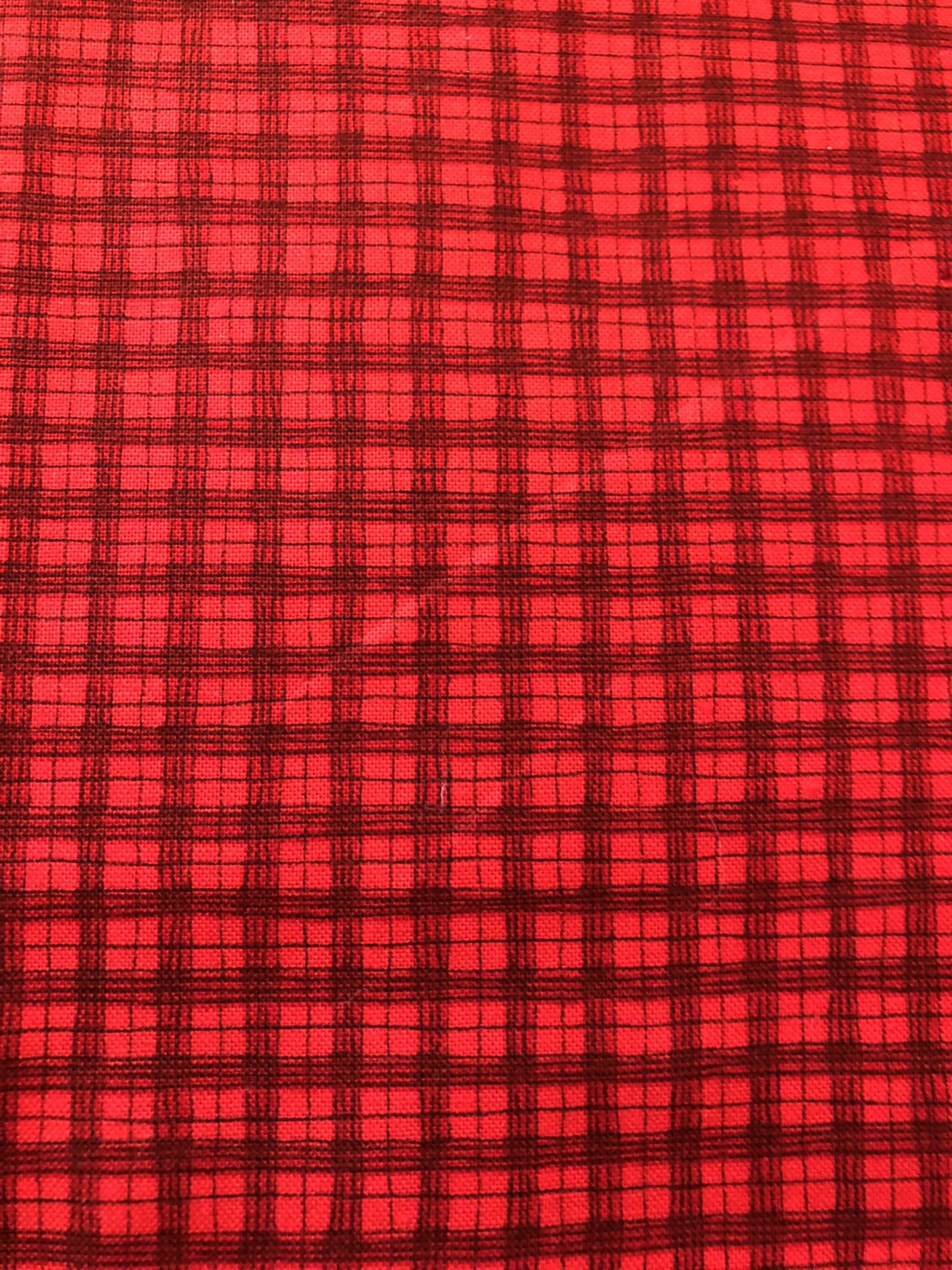 Red Plaid Frabic By KP Kids & Co