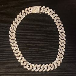 Moissanite Cuban Link Necklace 20in