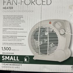 Fan Forced Heater 1500 Watts great for bedroom New in a box