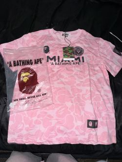 Bape x Inter Miami Pink Camo Shirt size Large