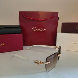 Cartier white buffalo horn sunglasses