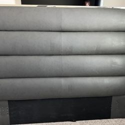 Modern Silver and Gray Queen Headboard