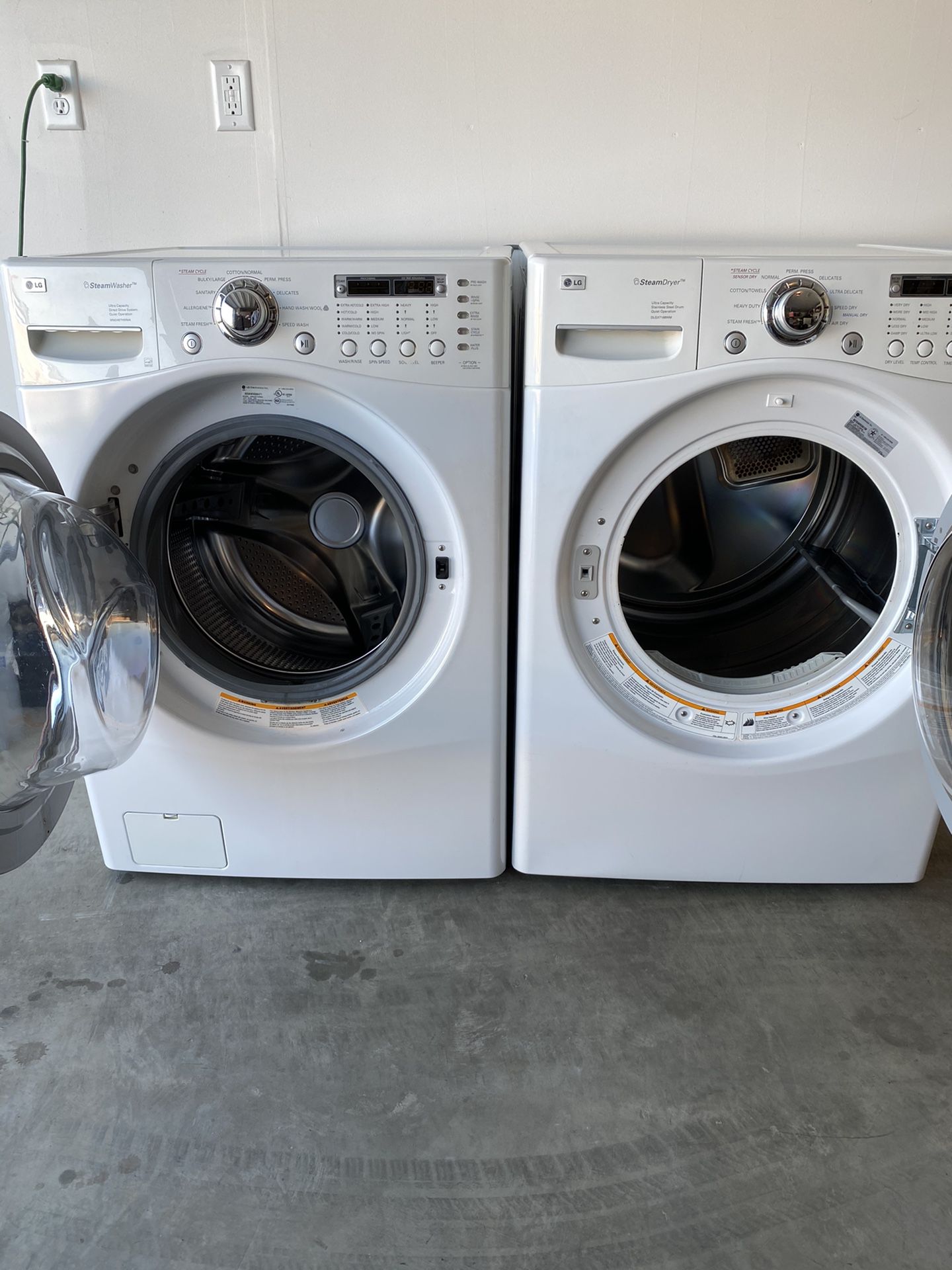 LG Front Load Washer And Gas Dryer in great working condition. All Needed connections are included. 27”W x 27.5”D x 39”H $550 Firm