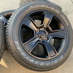 20" Dodge Ram 1500 Black Wheels Sensors Tires Factory OEM Rims