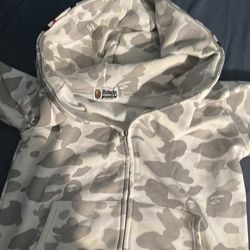 White bape sweater size large