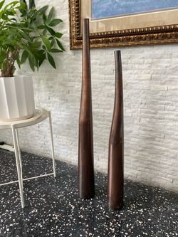 Decorative metal vases - set of two