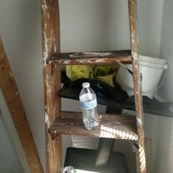 6 Ft Wooden Ladder
