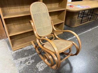 Vintage Thonet Style Bentwood Cane Rocking Chair